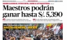 Las portadas de los diarios peruanos para hoy miércoles 8 de mayo