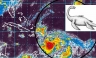 Dinosaurio detectado en foto de radar de meteorologia tras paso tormenta Isaac por Puerto Rico