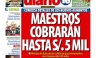 Conozca las portadas de los diarios peruanos para hoy martes 4 de setiembre