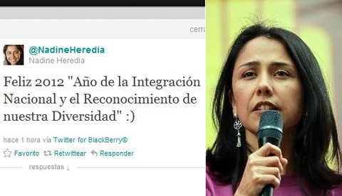 Nadine Heredia da la bienvenida al Año de la 'Integración Nacional'