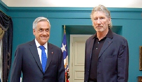 Presidente chileno recibió a ex líder de la banda Pink Floyd