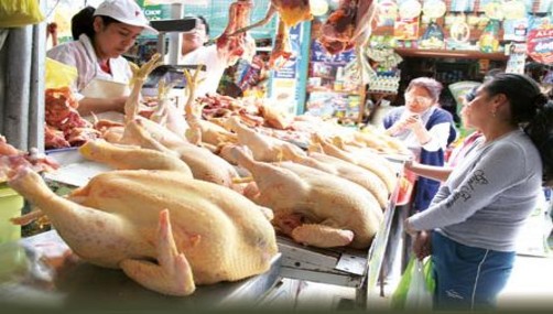 El precio del pollo está  menos de cinco nuevos soles en Lima