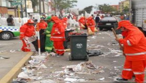 Llegó a su fin la labor de recojo de basura tras el Desfile Militar