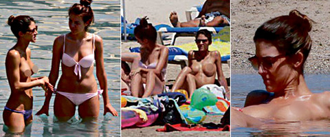 Anahí de Cárdenas hizo topless en playa española