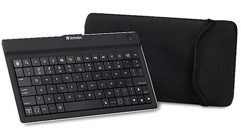 Teclado Verbatim ultra-delgado para tabletas que hace que teclear sea fácil para usuarios en movimiento