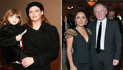 Marido de Salma Hayek tuvo un hijo en secreto con Linda Evangelista