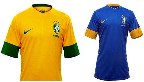 Neymar y Ganso fueron los encargados de mostrar el nuevo modelo de la camiseta de Brasil