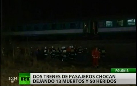 Nuevo accidente ferroviario deja 13 muertos en Polonia