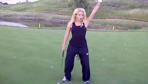 Shakira muestra video de su incursión en el golf