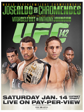 Vea el póster oficial del UFC 142: Aldo vs Mendes