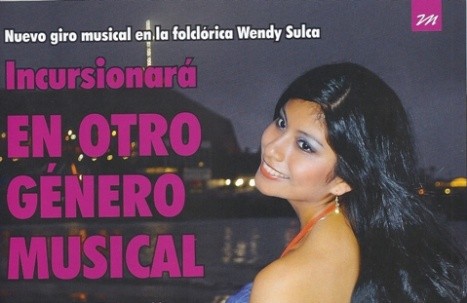 Wendy Sulca incursionará en otro género musical
