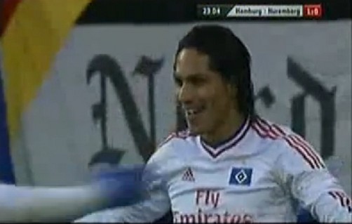 Guerrero anotó en triunfo por 2 a 0 de Hamburgo sobre el Nuremberg (Video)