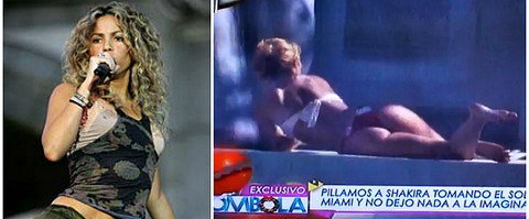 Sorprenden a Shakira en diminuto bikini