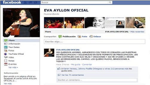 Eva Ayllón pidio a sus fans que oren por su padre