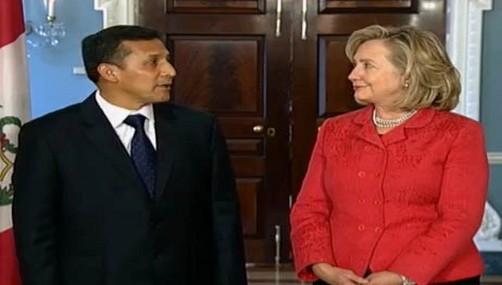 Ollanta Humala se encuentra reunido con Hillary Clinton en Estados Unidos