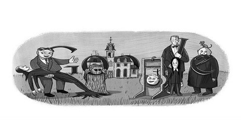 Google homenajea al creador de la familia Addams con un simpático doodle