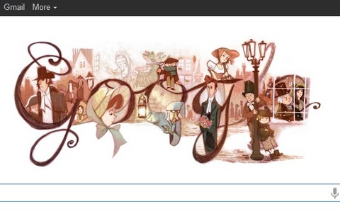 'Doodle' de Google rinde homenaje al escritor Charles Dickens