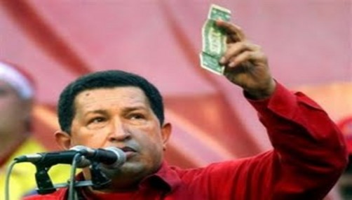 Hugo Chávez pide poner fin a la dictadura del dólar