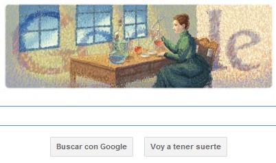 'Doodle' de Google rinde homenaje a Marie Curie