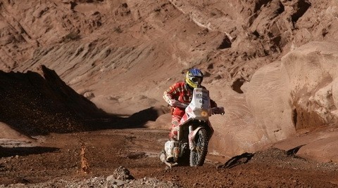Motociclista peruano Felipe Ríos destaca en el Rally  Dakar 2012