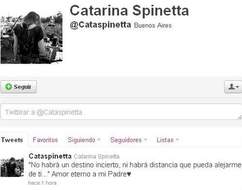 Hijo de Spinetta lloran su partida en Twitter