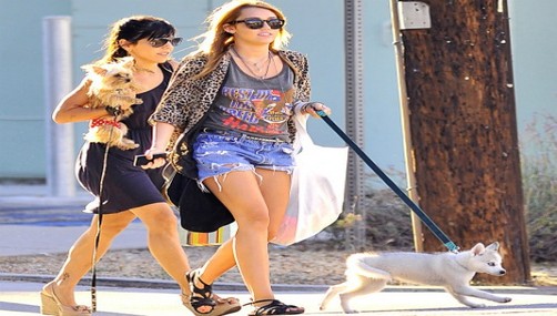 Miley Cyrus de paseo con Floyd