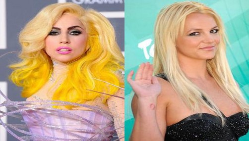 Lady Gaga asiste a concierto de Britney Spears