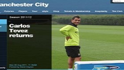 Carlos Tevez volvió a los entrenamientos del Manchester City