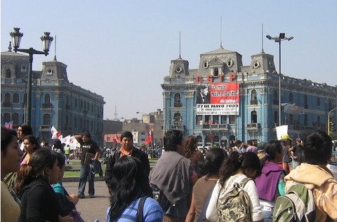 Marcha por el Agua culmina con mitin en la Plaza San Martín