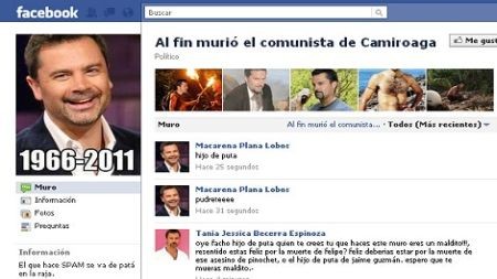 Chile: Grupo de Facebook insulta la memoria de Camiroaga