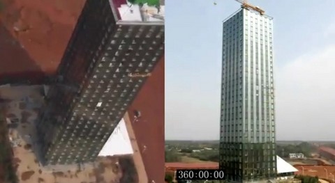 China: Hotel de 30 pisos es construido en 15 días