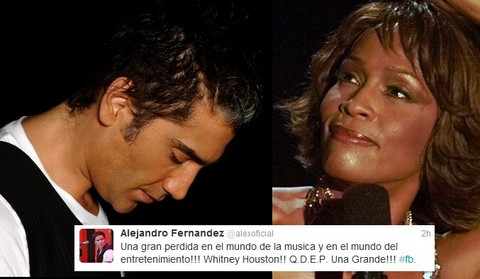 Alejandro Fernández lamenta la muerte de Whitney Houston