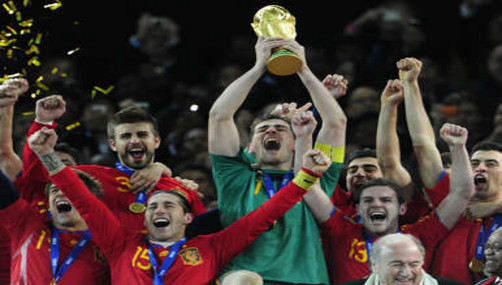 España celebra un año con la Copa del Mundo