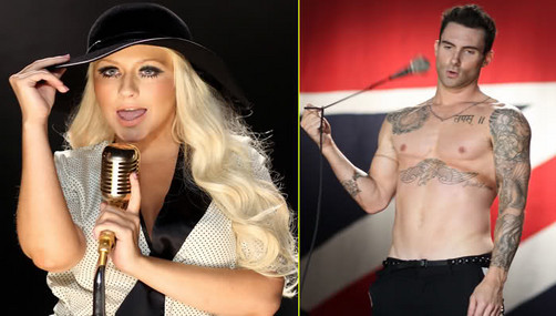 Christina Aguilera filma video al lado de Adam Levine