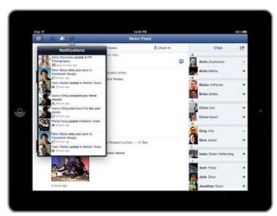 Facebook lanzó novedosa aplicación para iPad