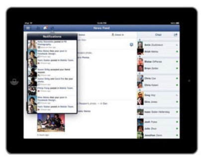 Facebook lanzó novedosa aplicación para iPad Facebook lanzó novedosa aplicación para iPad