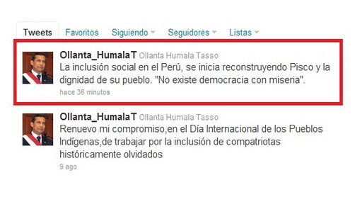 Ollanta Humala desde Pisco: 'No existe democracia con miseria'