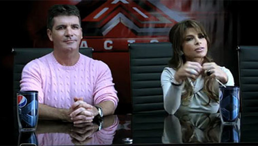 Simon Cowell y Paula Abdul juntos en X Factor