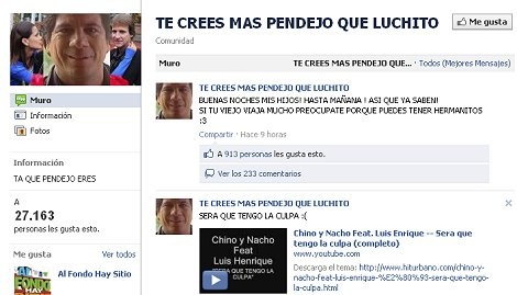 Facebook: 'Te crees mas pend.. que Luchito' es un éxito en las redes sociales