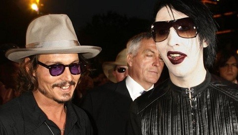 Johnny Depp y Marilyn Manson juntos sobre el escenario