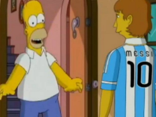 Lionel Messi visita a Los Simpsons (VIDEO)