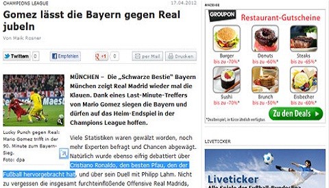 Diario alemán llama 'pavo' a Cristiano Ronaldo