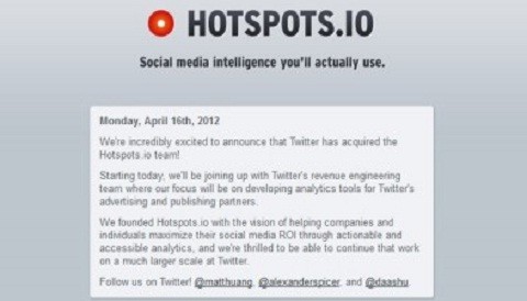 Hotspots ahora es propiedad de Twitter