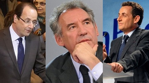 Francia: Hollande y Sarkozy buscan votos de Bayrou