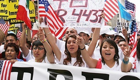 Inmigrantes ilegales manifestaron en EE.UU
