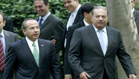 Carlos Slim brindó una charla en la Conferencia de la ADI junto a Felipe Calderón