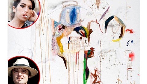 Subastan cuadro pintado con la sangre de Amy Winehouse y Pete Doherty