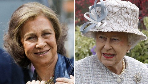 La reina de España desaíra a la reina Isabel II