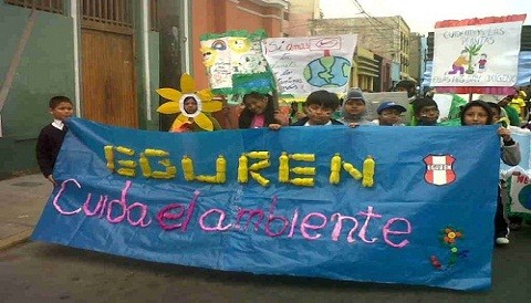 Escolares desfilaron en Barranco por el Día Mundial del Medio Ambiente