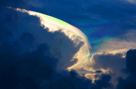 Insólito: Arcoiris flotante embellece el cielo de China (Fotos)